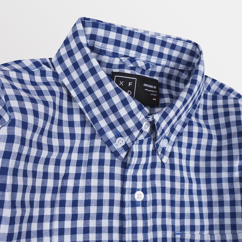 Gingham Shirt Navy – Oxfoord